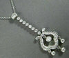 ANTIQUE LONG 1.0CT DIAMOND 14KT WHITE GOLD FLOATING CHANDELIER PENDANT #15422