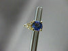 ESTATE 1.15CT DIAMOND & AAA ROUND TANZANITE 14KT YELLOW GOLD EARING 9mm #20316