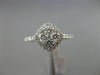 ESTATE .60CT DIAMOND 18KT WHITE GOLD SQUARE CLUSTER HALO FRIENDSHIP PROMISE RING