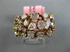ESTATE WIDE 3.81CT PINK DIAMOND 18KT ROSE GOLD 3D MULTI SHAPE ANNIVERSARY RING
