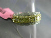 WIDE 7.56CT WHITE & FANCY YELLOW DIAMOND 18KT 2 TONE GOLD ANNIVERSARY RING