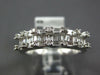 ESTATE 1.0CT DIAMOND 18KT WHITE GOLD ROUND & BAGUETTE INVISIBLE ANNIVERSARY RING