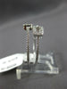 .43CT DIAMOND 14K WHITE GOLD ROUND & BAGUETTE DOUBLE SQUARE CRISS CROSS FUN RING