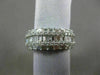 ESTATE WIDE 2.18CT DIAMOND 18KT WHITE GOLD 3D MULTI ROW WEDDING ANNIVERSARY RING