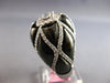 EXTRA LARGE 2.33CT DIAMOND & BLACK ENAMEL 18KT WHITE GOLD ROUND & BAGUETTE RING
