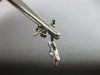 ESTATE LARGE 1.0CT DIAMOND 14KT WHITE GOLD 3D STAR SNOWFLAKE HANGING EARRINGS