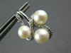 .05CT DIAMOND & AAA SOUTH SEA PEARL 14KT WHITE GOLD LOVE KNOT HANGING EARRINGS