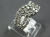 1.20CT DIAMOND 18KT WHITE GOLD MULTI ROW CRISS CROSS INFINITY ANNIVERSARY RING