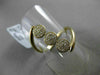ANTIQUE WIDE .20CT DIAMOND 14KT YELLOW GOLD TRIPLE 3D CIRCULAR PAVE LOVE RING