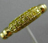 ESTATE .30CT FANCY YELLOW DIAMOND 18KT YELLOW GOLD 3 ROW PAVE ANNIVERSARY RING