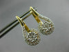 ESTATE .60CT DIAMOND 14KT YELLOW GOLD CLASSIC FLOWER LEVERBACK HANGING EARRINGS