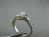 ESTATE .63CT DIAMOND 14K WHITE & ROSE GOLD PAST PRESENT FUTURE ENGAGEMENT RING