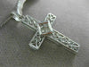 ESTATE LARGE .45CT DIAMOND 18KT WHITE GOLD CLASSIC FILIGREE CROSS PENDANT #6916