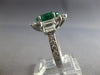 EXTRA LARGE 6.32CT DIAMOND & AAA EMERALD 14KT WHITE GOLD ENGAGEMENT RING #28090