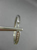 ESTATE .50CT ROUND CUT DIAMOND 14KT WHITE GOLD 3D CLASSIC HOOP EARRINGS #1439