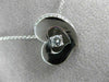 ESTATE .35CT DIAMOND 14KT WHITE GOLD 3D SOLITAIRE FLOATING HEART PENDANT #16921