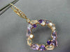 8.60CT DIAMOND & AAA AMETHYST PINK QUARTZ 14KT ROSE GOLD ETOILE HANGING EARRINGS
