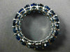 ESTATE LARGE 12.45CT AAA OVAL SAPPHIRE 14K WHITE GOLD ETERNITY ANNIVERSARY RING