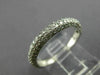 ESTATE .40CT ROUND DIAMOND 18KT WHITE GOLD PAVE ETERNITY ANNIVERSARY RING #13366