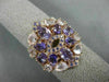 ESTATE 5.0CT AAA AMETHYST TANZANITE & PINK QUARTZ 14KT ROSE GOLD FILIGREE RING