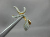 ESTATE .42T DIAMOND & AAA RUBY 18KT ROSE GOLD 3D SNAKE FUN HANGING EARRINGS