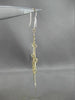 ESTATE LARGE .60CT DIAMOND 14K 2 TONE GOLD PAVE OPEN FILIGREE HANGING EARRINGS