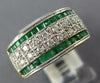 .95CT DIAMOND & AAA EMERALD 18KT WHITE GOLD PRINCESS MULTI ROW ANNIVERSARY RING