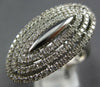 ESTATE LARGE .77CT DIAMOND 14KT WHITE GOLD CLASSIC MULTI OVAL SIDEWAY FUN RING