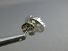 ESTATE LARGE .93CT DIAMOND 14KT WHITE GOLD 3D CLUSTER FLOWER STUD EARRINGS #3060