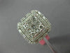 LARGE 1.39CT ROUND PRINCESS & BAGUETTE DIAMOND 18KT WHITE GOLD 3D SQUARE RING