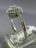 ESTATE WIDE .53CT ROUND & BAGUETTE DIAMOND 18KT WHITE GOLD CLUSTER PROMISE RING