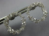 ESTATE 1.39CT DIAMOND 18KT WHITE GOLD 3D CLUSTER OPEN CIRCULAR FUN STUD EARRINGS