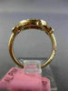 ESTATE WIDE .52CT WHITE & PINK DIAMOND 18KT WHITE & ROSE GOLD 3D ROUND LOVE RING