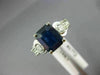 ESTATE 2.83CT DIAMOND & SAPPHIRE 14K WHITE GOLD 3D FILIGREE ENGAGEMENT RING 1772