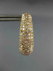 ESTATE WIDE 3.72CT PINK DIAMOND 18KT ROSE GOLD MULTI ROW HOOP HANGING EARRINGS