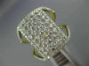 ESTATE LARGE 1.16CT DIAMOND 14KT WHITE & YELLOW GOLD MULTI ROW RECTANGULAR RING