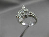 ESTATE LARGE .48CT DIAMOND 14KT WHITE GOLD OPEN BEZEL FLOWER FUN RING #20573