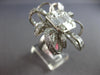 EXTRA LARGE 4.95CT DIAMOND 18KT WHITE GOLD 3D ROUND & BAGUETTE ENGAGEMENT RING