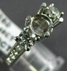 ESTATE .98CT DIAMOND 14KT WHITE GOLD 3D ROUND SEMI MOUNT ENGAGEMENT RING #21433