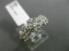 ESTATE WIDE 1.19CT DIAMOND 18KT WHITE GOLD 3D 3 FLOWER PAST PRESENT FURURE RING