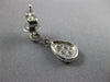 ESTATE 0.87CT DIAMOND 18KT WHITE GOLD CLASSIC CLUSTER TEAR DROP HANGING EARRINGS