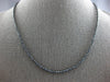 ESTATE LONG 25.0CT BLACK DIAMOND 14KT WHITE GOLD 3D ETERNITY LOVE NECKLACE