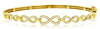 ESTATE .42CT DIAMOND 14Kt YELLOW GOLD 3D INFINITY LOVE CUFF BANGLE BRACELET