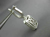 ESTATE 2.07CT DIAMOND 14K WHITE GOLD RECTANGULAR HUGGIE HANGING CLUSTER EARRINGS