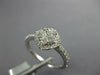 ESTATE .60CT DIAMOND 18KT WHITE GOLD CLUSTER SQUARE GEOMETRICAL FRIENDSHIP RING