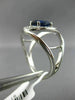 ESTATE 1.53CT DIAMOND & AAA SAPPHIRE 14K WHITE GOLD 3D OVAL HALO ENGAGEMENT RING