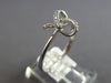 ESTATE .12CT DIAMOND 14K WHITE GOLD 3D CLASSIC LOVE KNOT INFINITY STAR LOVE RING