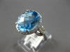 LARGE 4.5CT DIAMOND & AAA BLUE TOPAZ 14KT WHITE GOLD 3D OVAL & ROUND FUN RING