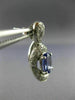 ESTATE 2.47CT DIAMOND & AAA TANZANITE 14KT WHITE GOLD PAVE SWIRL EARRINGS #15690