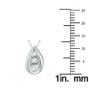.25CT DIAMOND 14KT WHITE GOLD CLASSIC ROUND TEAR DROP JOURNEY FLOATING PENDANT
